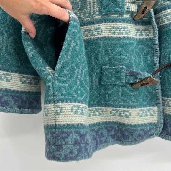 Eddie Bauer Vintage Blanket Wool Barn Toggle Shawl Collar Coat Size MP - Picture 10 of 14